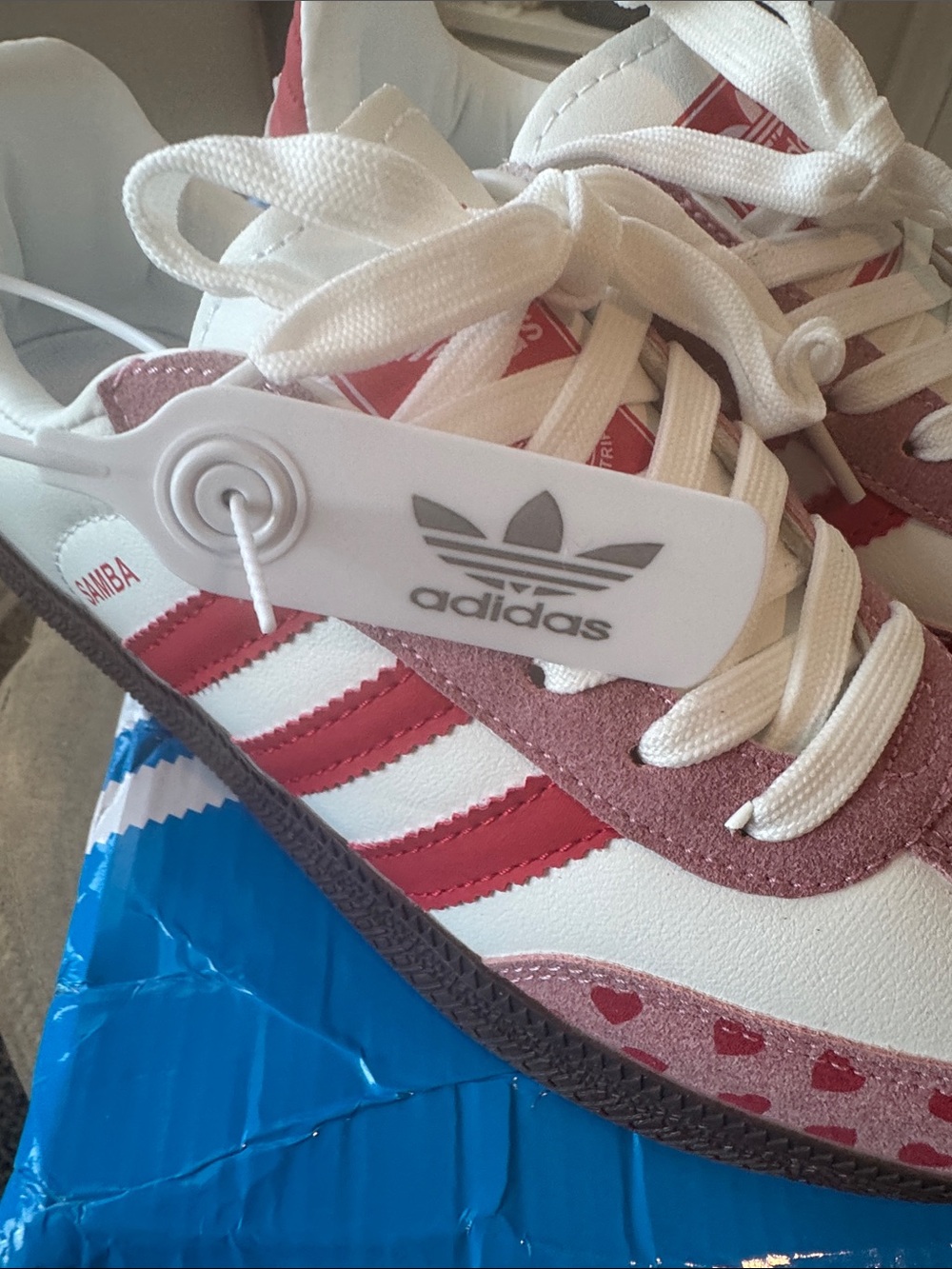 adidas Samba Women's Sneakers White and Red - Picture 11 of 11